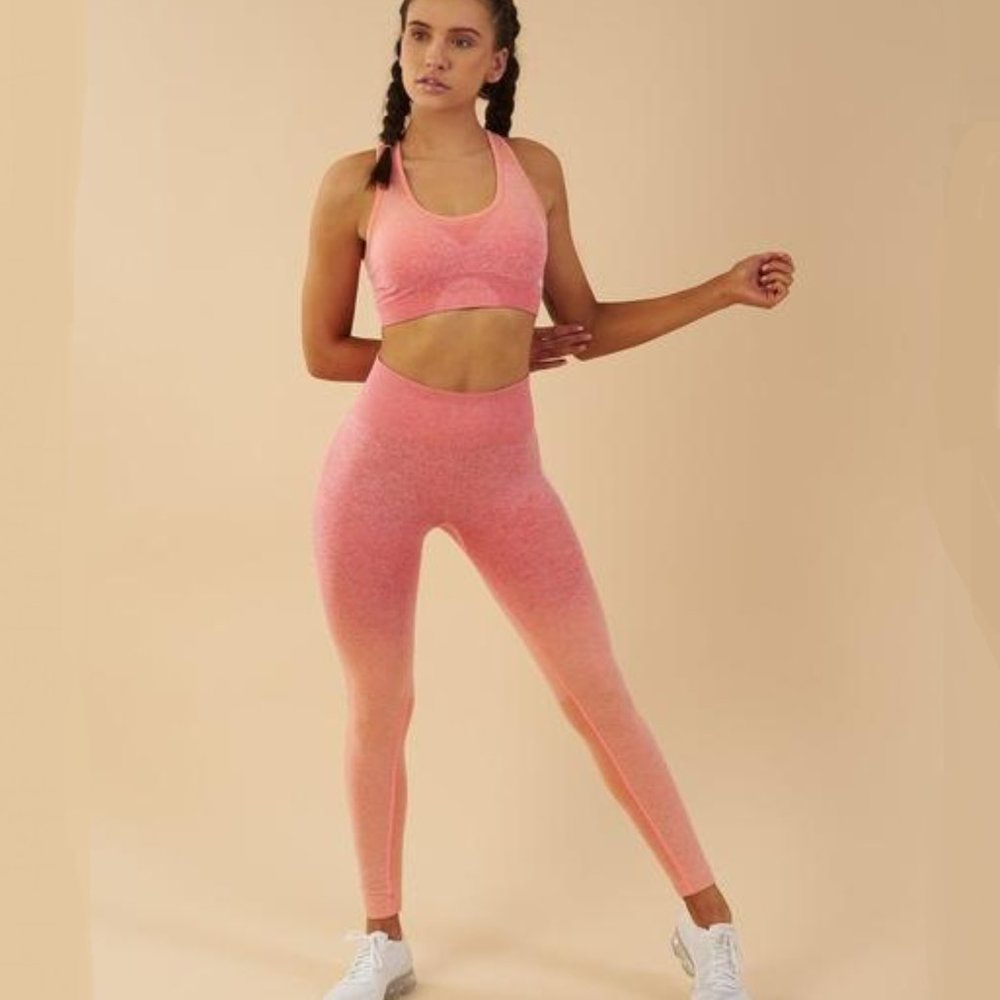 Gymshark Ombre Orange Peach Set